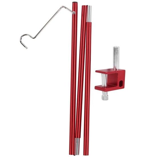 Support De Lampe De Camping Pliable - Poteau Réglable 90cm En Métal - Léger