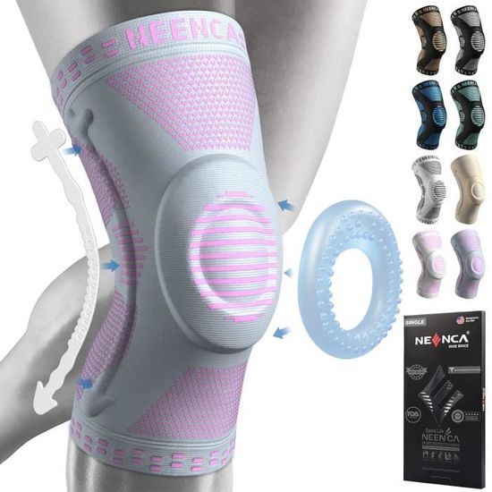 Genouillères Élastiques KEALLANS – Polyester, Taille M, Fixation Ajustable, Anti-glissement, Protection Travail Et Sport