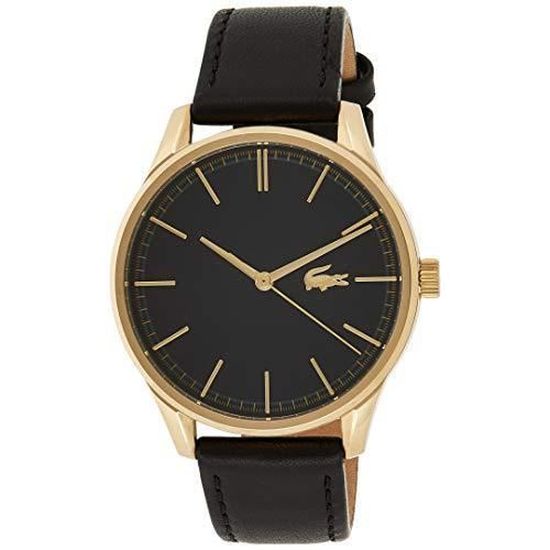 Lacoste Homme Analogique Quartz Montre avec Bracelet en Cuir de