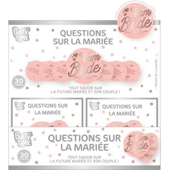 Jeu De 30 Questions "evjf" 8cm Rose - Paris Prix