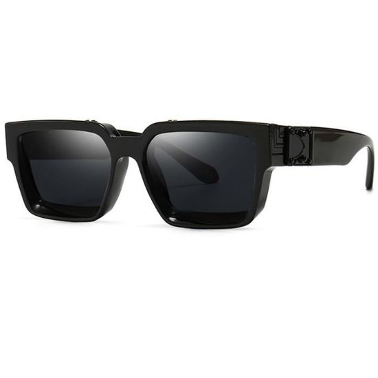 Lunette de soleil top carré noir homme