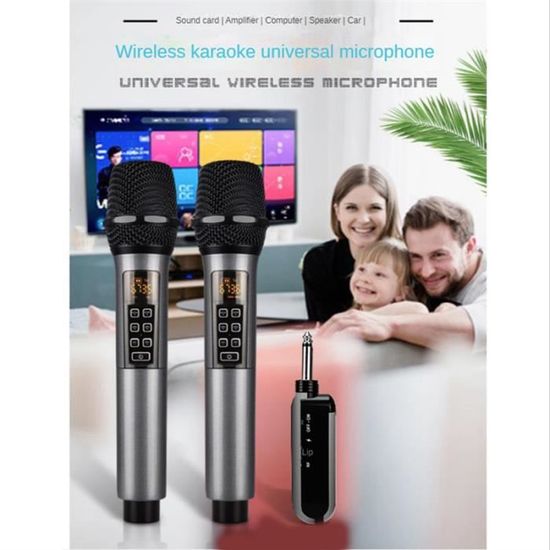 Microphone Sans Fil UHF YEHEI Pour Karaoké - 1 Canal, Portée 30 M, Batterie Lithium | Pour Scène, église, Fête, école