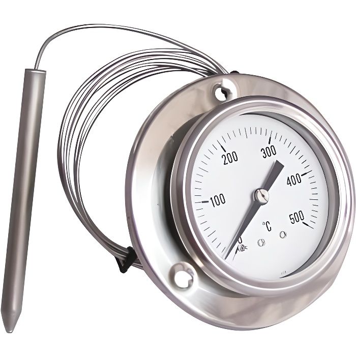 0-500° C Thermomètre pour four barbecue INOX PYROMÈTRE à sonde