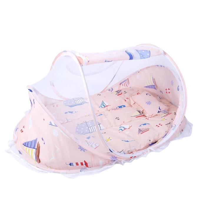 3 pcs-ensemble Tentes Moustique Portable Pliable Voyage Sommeil pour Bébé Nouveau-Né (Jaune 110x65x65 cm)-FAS