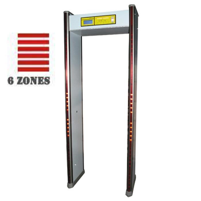 Portique detection metal 6 zones école aeroport detecteur metaux alarme electronique