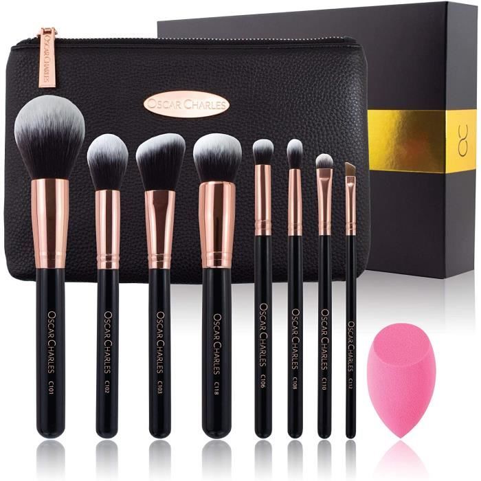 Outils et accessoires Ensemble de pinceaux de maquillage Oscar Charles : pinceaux de maquillage professionnel de luxe, 8 21399
