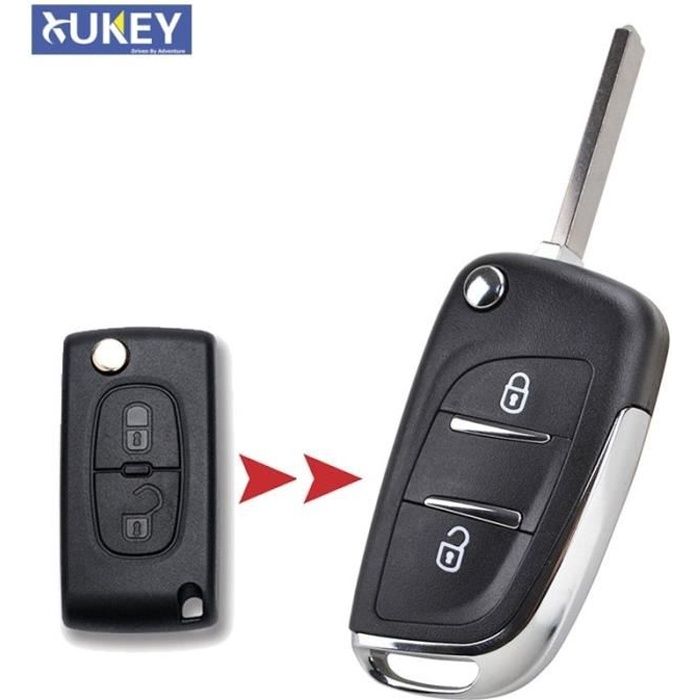 Étui de clé télécommande à rabat modifié, coque de clé pour Peugeot 308 207 307 3008 pour citroën C2 C3 C4 Picasso, lame de rempla