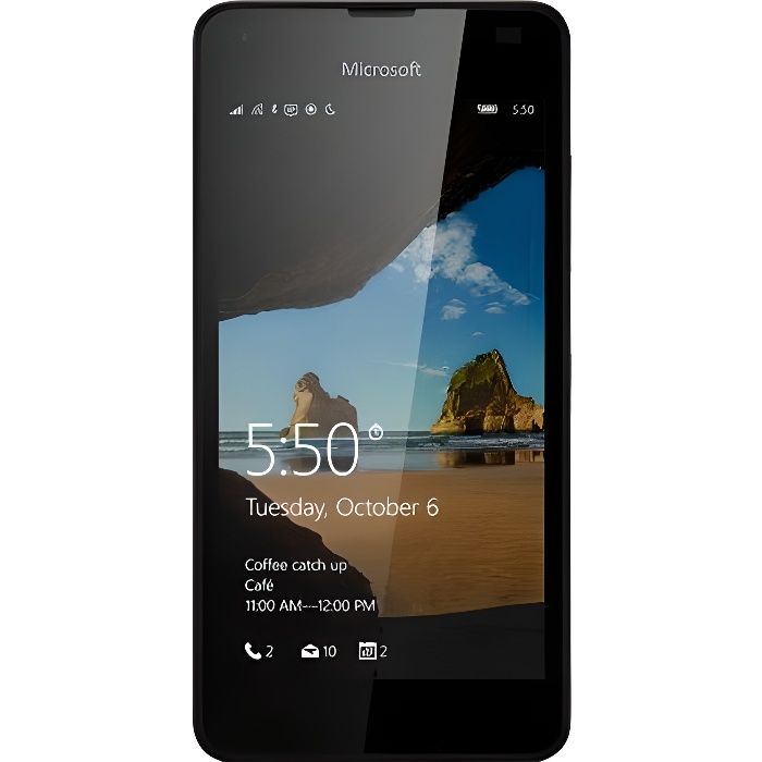 Microsoft Lumia 550 Smartphone 4G 11.9 cm (4.7 pouces) 1.1 GHz Quad Core 8 Go 5 MPix Windows® 10 noir