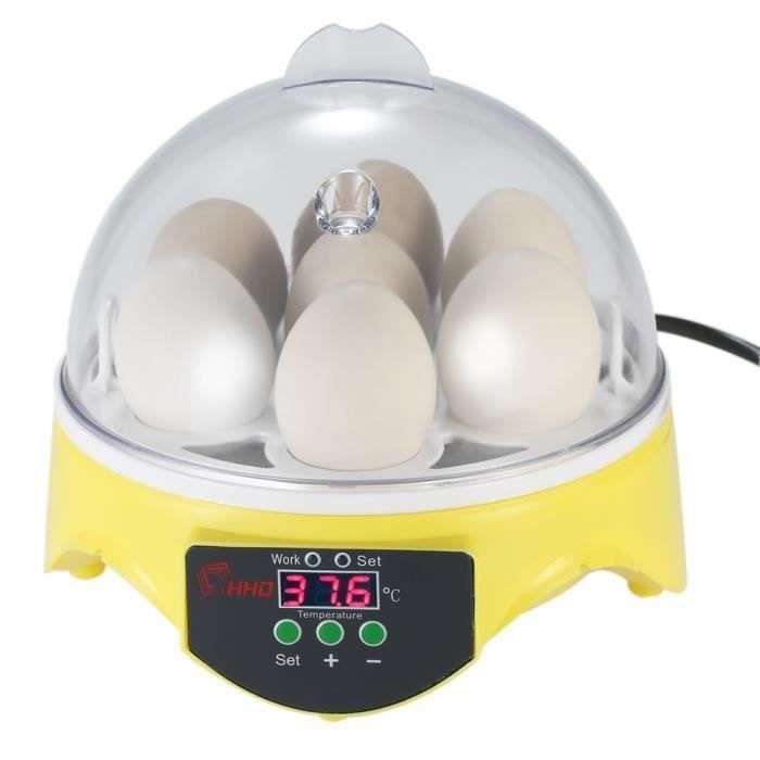Mini Digital Incubateur d 'oeufs 7 Eggs machine automatique Contrôle de température pour poulet Canard oiseaux Oeufs AC220V
