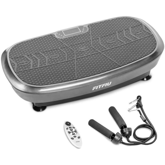 FITFIU Fitness PV-200 - Plateforme Vibrante et Oscilante 3D couleur grise Fitness et Musculation Moteur 1000W + 180 niveaux de vites
