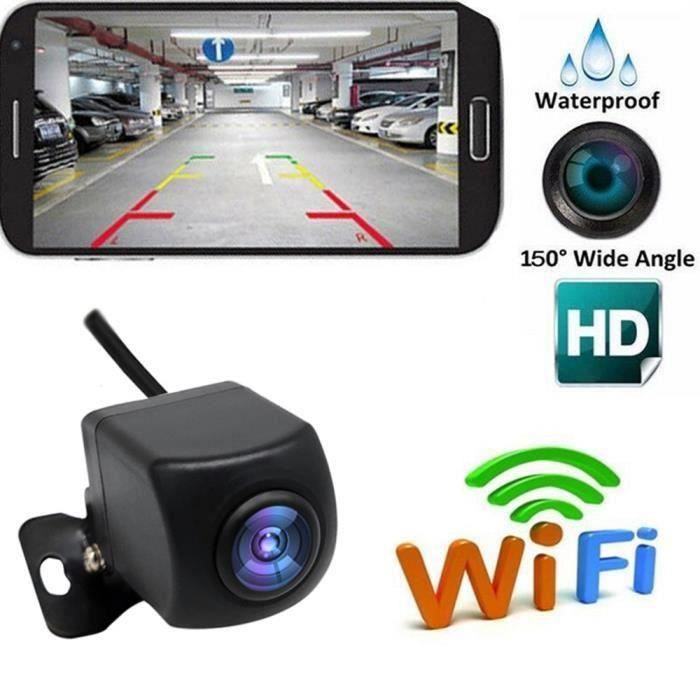 Caméra de recul sans fil HD WIFI Caméra de recul pour voiture, véhicules, Caméra de recul WiFi avec vision nocturne, Moniteur de r