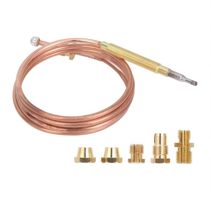 Dioche Thermocouple à Gaz Kit d’adaptateur de Remplacement de Foyer à Thermocouple Universel pour Cuisinière à Gaz