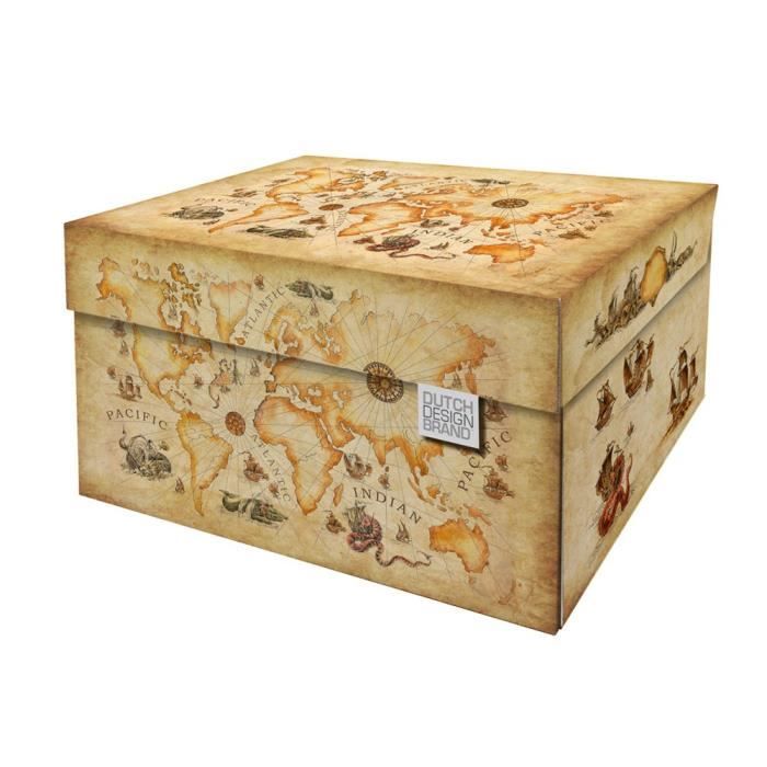Boite de rangement Ancient World Map - Dutch Design Brand - Beige -