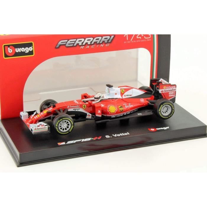Voiture 1-43 SF16 Bburago Scuderia Ferrari Sebastien Vettel 5 F1 Officiel Formule 1