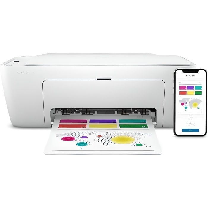 HP - Imprimante Multifonction HP Deskjet 2720 7.5 ppm WiFi Blanc