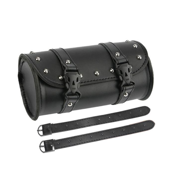 Les Sac à Outils Universel de Moto Noir Fourche Avant Guidon Sacoche Rouleau Baril Course Queue Baril Stockage