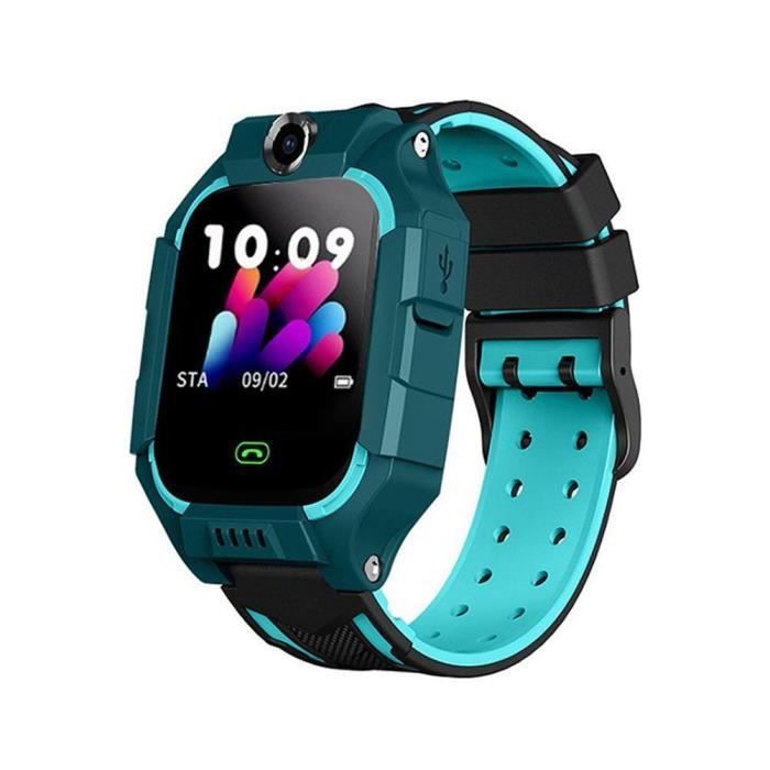 Montre Enfant Intelligent Étanche Watch Sport SOS Caméra USB 24-48 Heures Cadeaux d'anniversaire- Vert