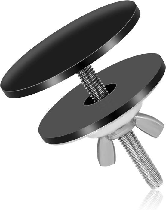 Jeu De 2 Couvercles Pour Trou D'évier De Cuisine - Acier Inoxydable Noir - Diamètre 2 Pouces - Fabriqué Aux USA