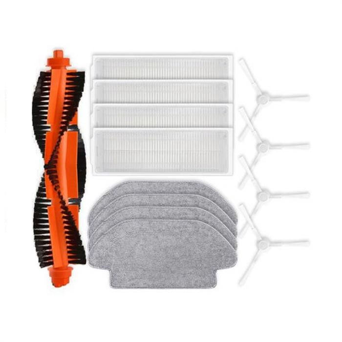 Kit De Rechange Pour Aspirateur Robot M330/M330 Pro - 6 Filtres + 6 Brosses Latérales ABS - Entretien Facile