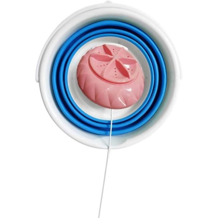Mini Machine à Laver Portable – Ultrasons + Turbo – Idéale Pour Voyage, Linge Léger Et Dépannage (Alimentation USB)