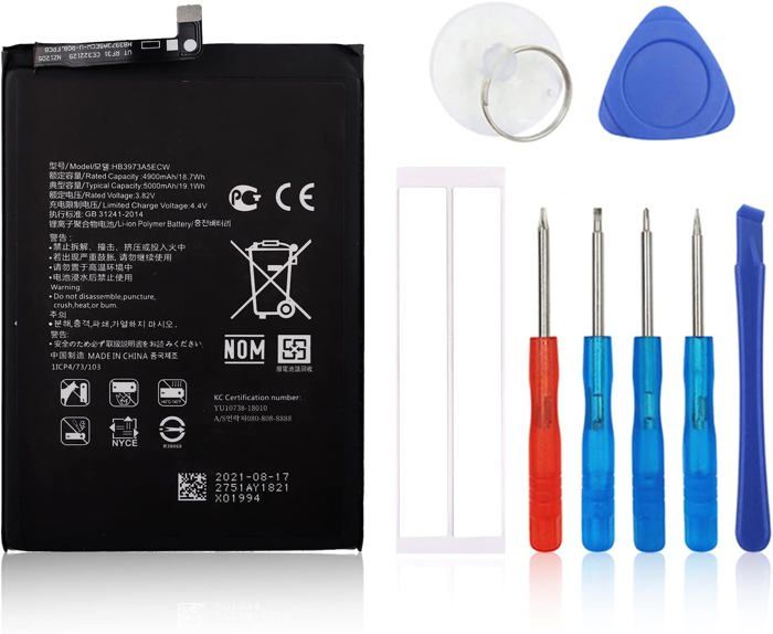 Batterie De Rechange Huawei P20 EML-AL00 3300 MAh - Compatible HB396285ECW, Avec Kit D'outils De Remplacement