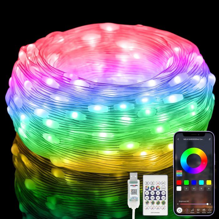 Guirlande Lumineuse Govee H7020 RGBIC 15m - Ampoules étanches IP65 - Comme Neuve