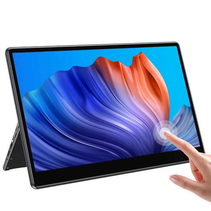 UPERFECT Écran portable tactile 4K UHD de 156 pouces rapport de contraste 1000:1  100 % sRVB  Haut-parleurs intégrés