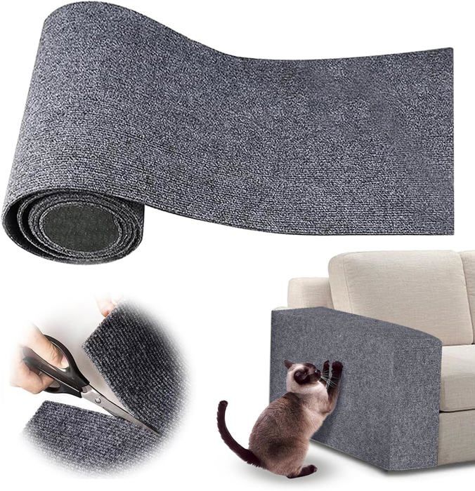 Tapis à gratter Autocollant pour Chat,40cm*2m Climbing Cat Scratcher,DIY Tapis griffoir pour Chat,Tapis à Gratter Sol Antidérapant