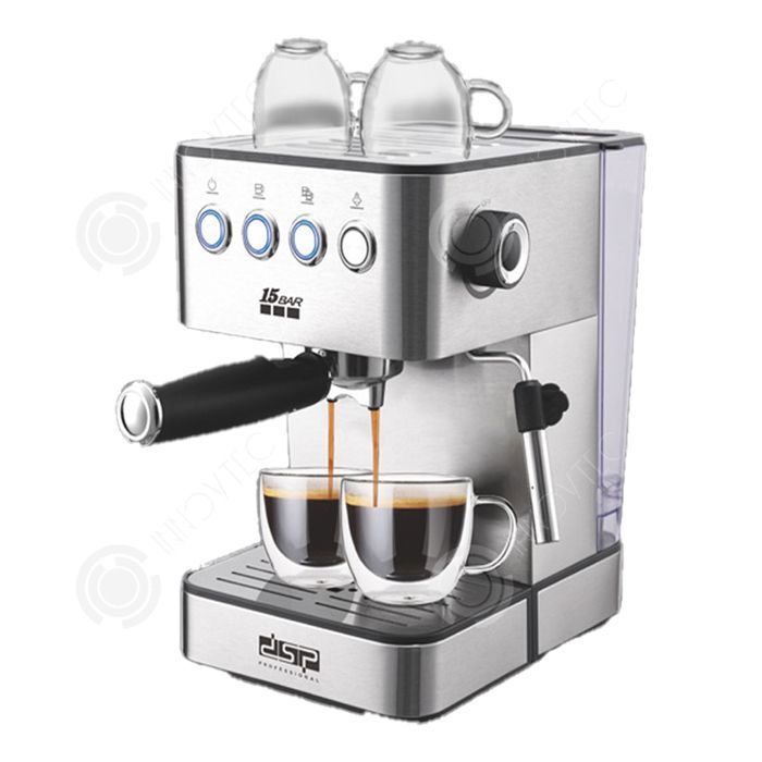 Machine à café INN® 18L 15bar 20x28x30cm Home Compact Mousseur de lait Plateau deau amovible Cafetière à vapeur semi automatique - Passionova