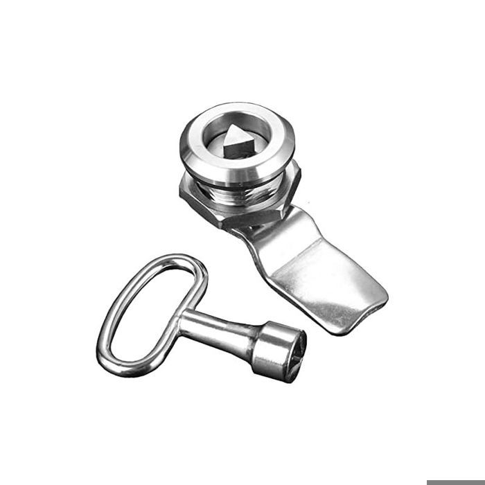 (4.6×2.2×2.8cm)verrou de boîte aux lettres clef triangle de compteur électrique à gaz avec clé triangulaire serrure à came