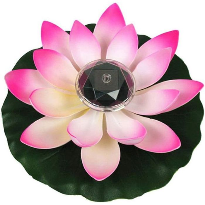 Lumière de Lotus décoration de Bassin Flottant Solaire Fleur de Lotus LED changeant de Couleur de Fleurs Nuit Lampe de lumière