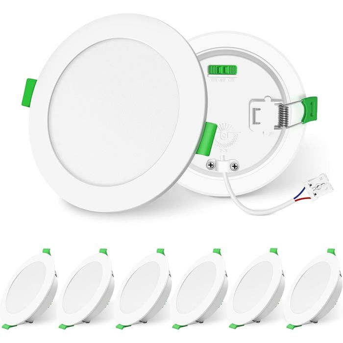 ALUSSO LIGHTING Spots LED encastrables 230V dimmables 12 W 1200 lm haute luminosité 3CCT spots ultra plats pour plafond
