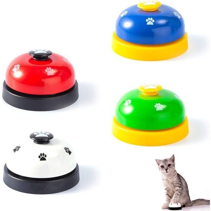 Cloche de dressage pour animaux - OKZ - Fond antidérapant - Apprentissage de la propreté - Jouets interactifs