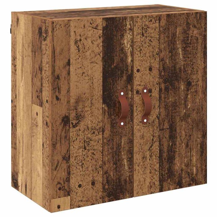 Armoire murale en bois dingénierie - vidaXL - Bois ancien - 60x31x60 cm - Étagère intégrée - Montage mural
