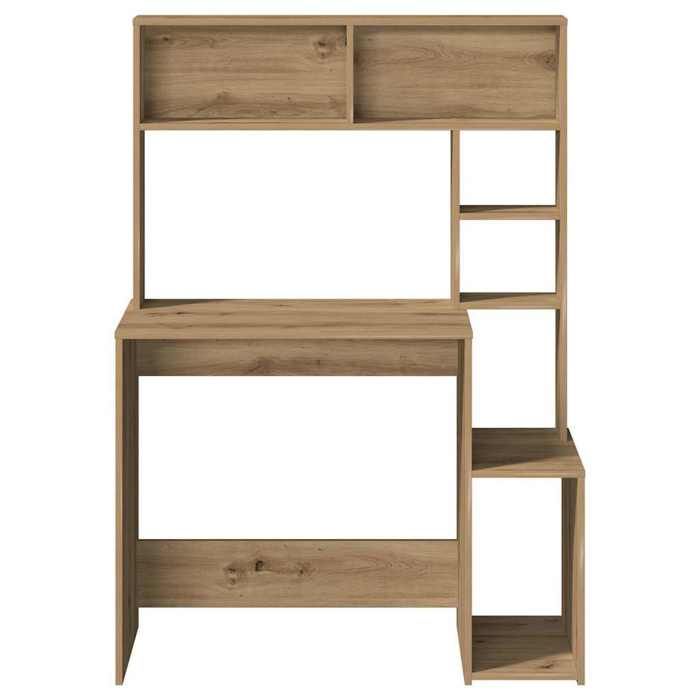 HOT SALE* Bureau à domicile - CLARENCE® - avec étagères chêne artisanal Bois dingénierie - Table de travail(1 pc) 9993075