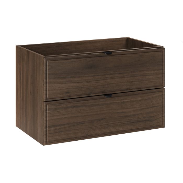 Meuble sous lavabo suspendu TERRA VILLA coloris noyer foncé 80 cm Meuble sous lavabo suspendu TERRA VILLA coloris noyer foncé 80 cm