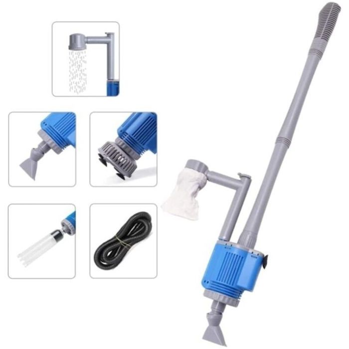 Nettoyeur électrique pour Aquarium avec changeur deau Laveur de Sable Nettoyage des débris Filtre à Eau Douche à Eau débit deau 5
