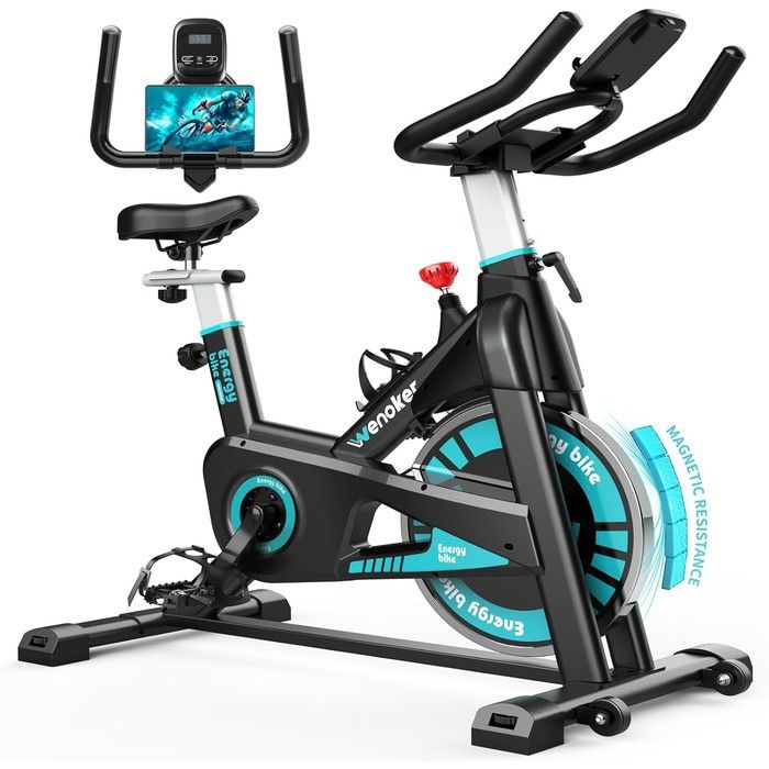 Vélo d’appartement spinning Wenoker entraînement avec moniteur LCD temps vitesse