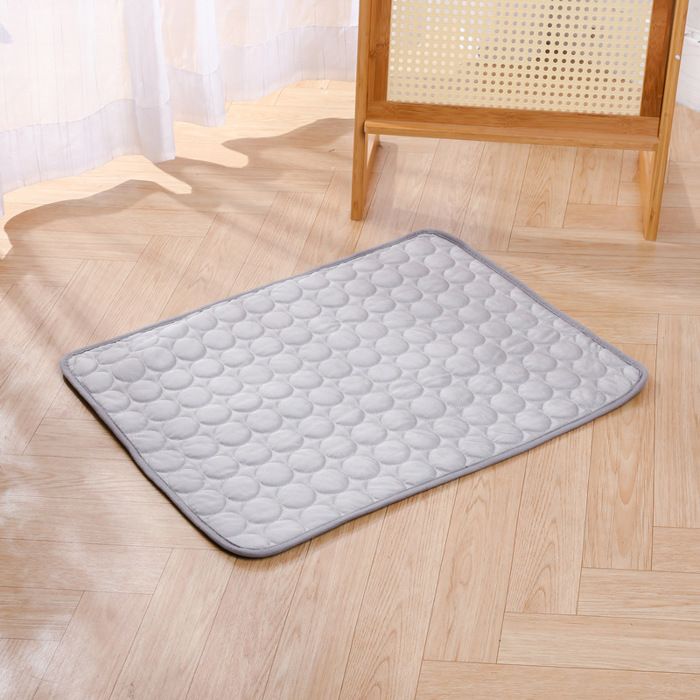 Gris tapis rafraîchissant pour animaux 100 x 75 cm pour chats et chiens couverture rafraîchissante douce