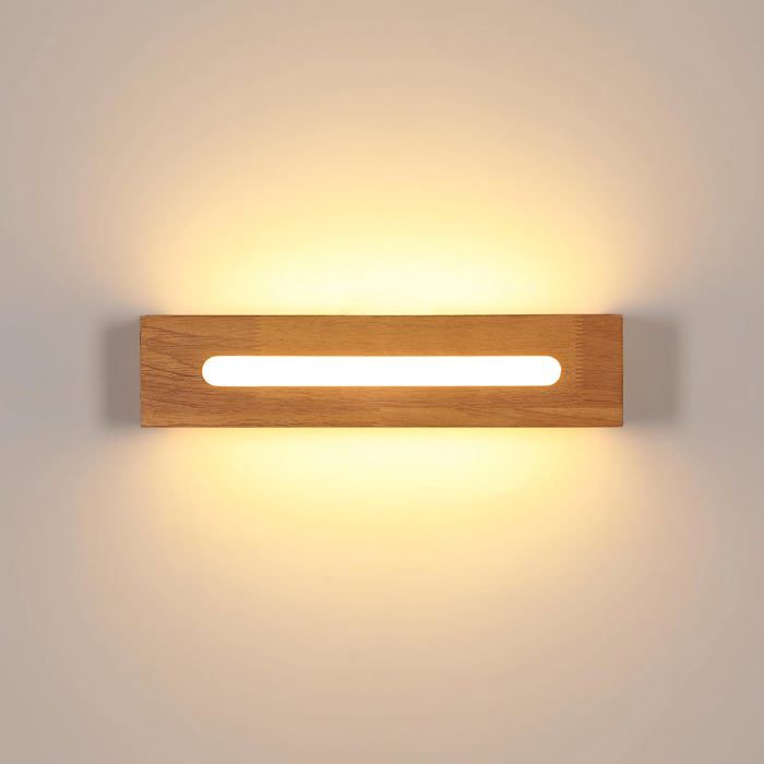Applique Murale LED Bois Luminaire Mural Intérieur design Nordique Lumière Chaude 3000K 8W Applique LED Applique Murale LED Bois Luminaire Mural Intérieur design Nordique Lumière Chaude 3000K 8W Applique LED
