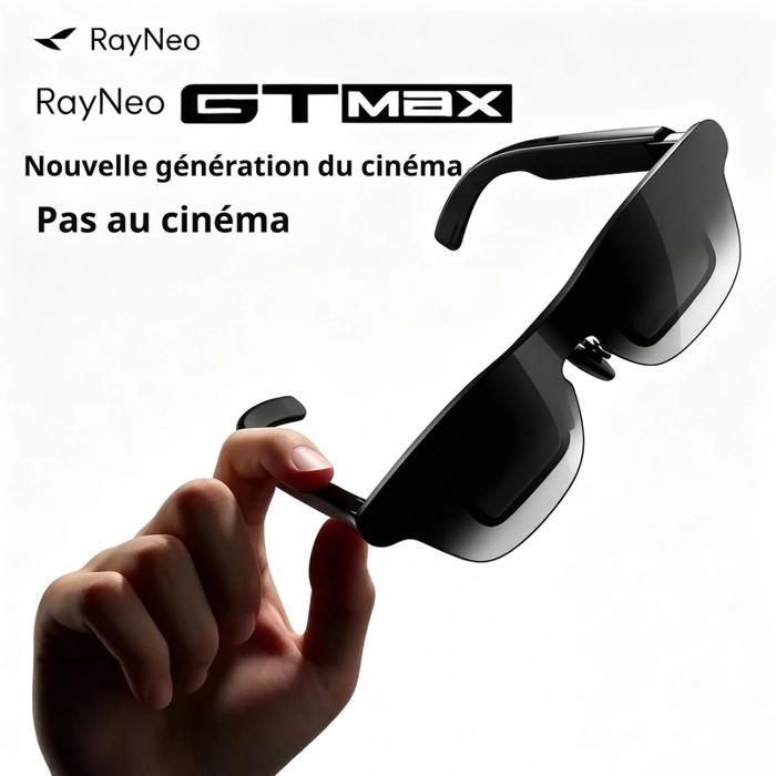 RayNeo GT MAX Lunettes AR XRSuspension Spatiale 3DoF Native Visionnage Haute Définition Taille L