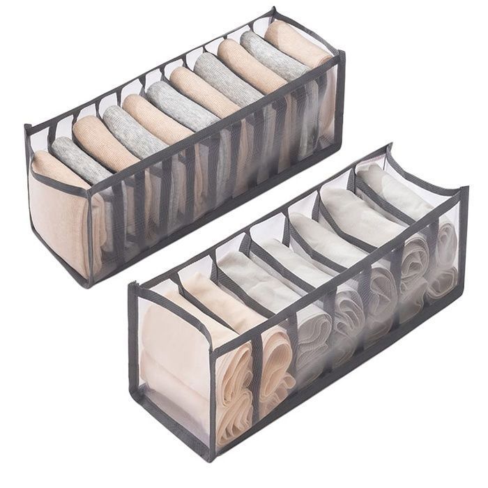 2 Pièces Organisateur de Tiroir Pliable Rangement Tiroir Organisateur pour Chaussettes Sous Vêtements Vêtements HOUSSE DE RANGEMENT
