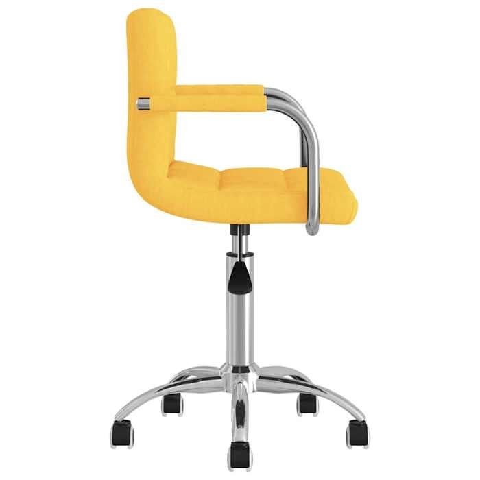 Magnifique Chaise pivotante de bureau Jaune moutarde Tissu - design polyvalent - pour maison - Jaune 7.3 kg 2026_847246