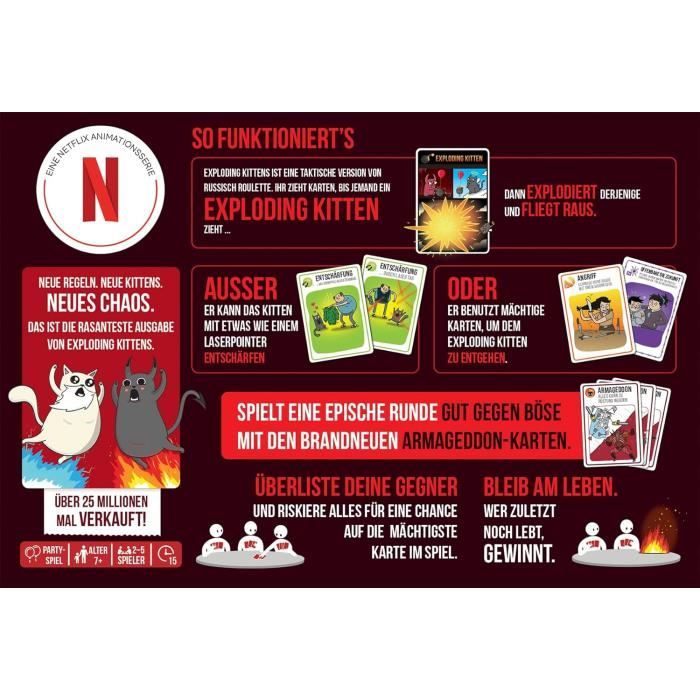 Exploding Kittens - ASMODEE - EXKD0027 - Jeu de cartes - Multicolore ...