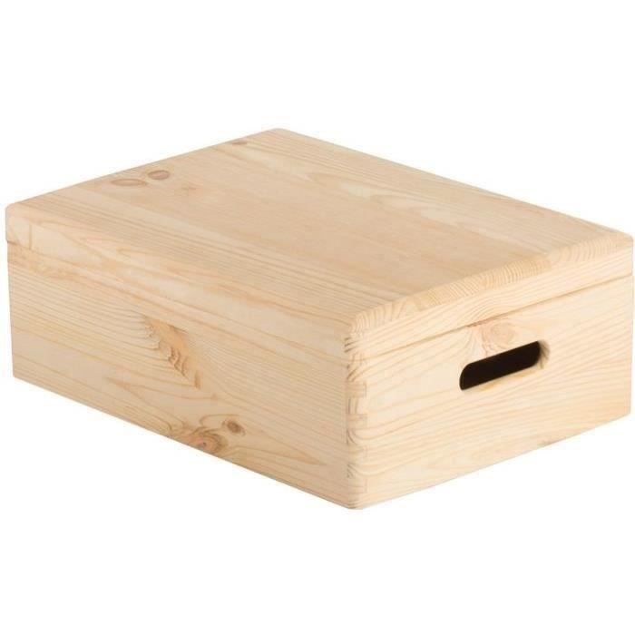 Caisse de rangement 40 x 30 x 14 cm - pin massif