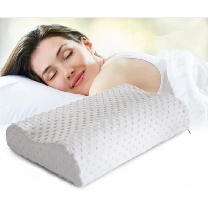 Oreiller Ergonomique en Latex de Forme avec Taies pour la Cervicale
