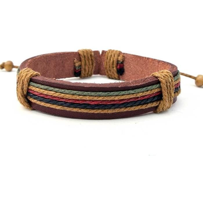 Bracelet Tibétain Porte-Bonheur - Bouddha Rieur En Argent Et Perles Bois | Agathe Création - Fait Main