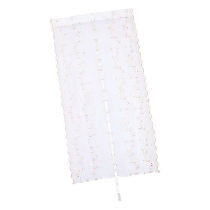 Rideau Romain Dentelle DUNSBY - Voile En Polyester - Dimensions W63cm X H175cm (autres Tailles Dispo) - Passe-tringle Ou Crochets