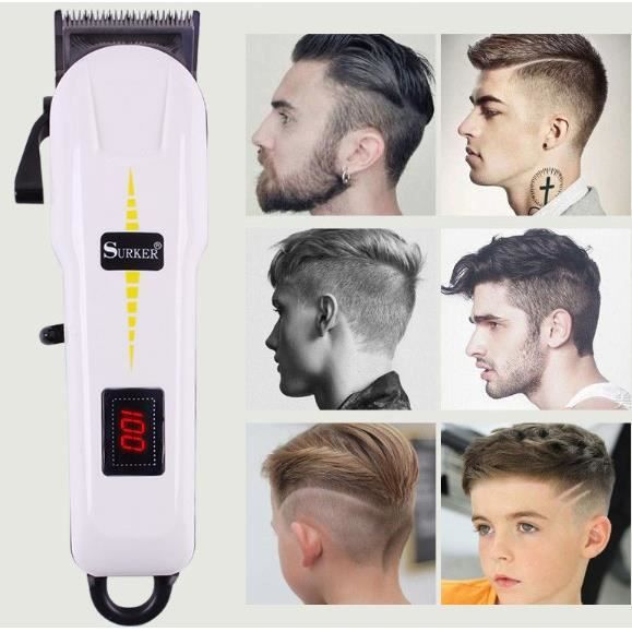 LED LCD Tondeuse à Cheveux Affichage Salon De Coiffure Tête Dhuile Clipper Rechargeable Adulte Enfant Tondeuse À Cheveux