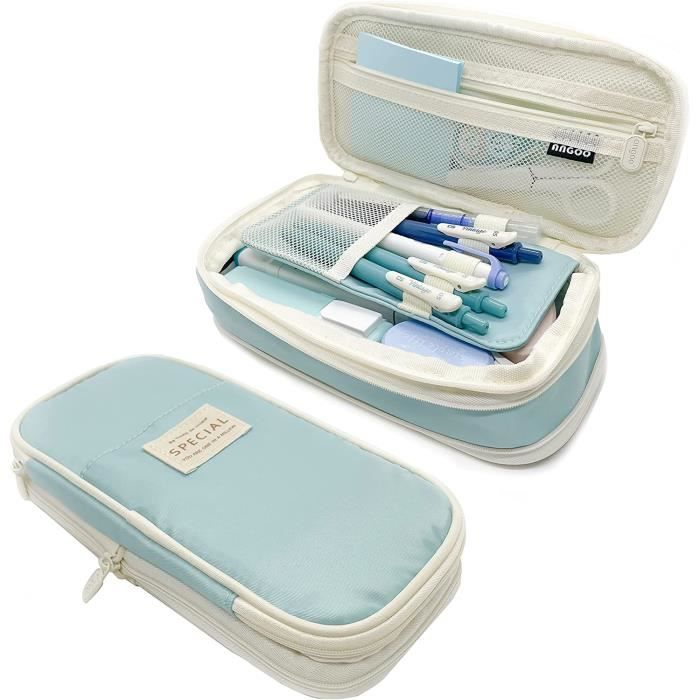 Trousse Scolaire 3 Compartiments - Grande Capacité Pour Enfants Et Ados